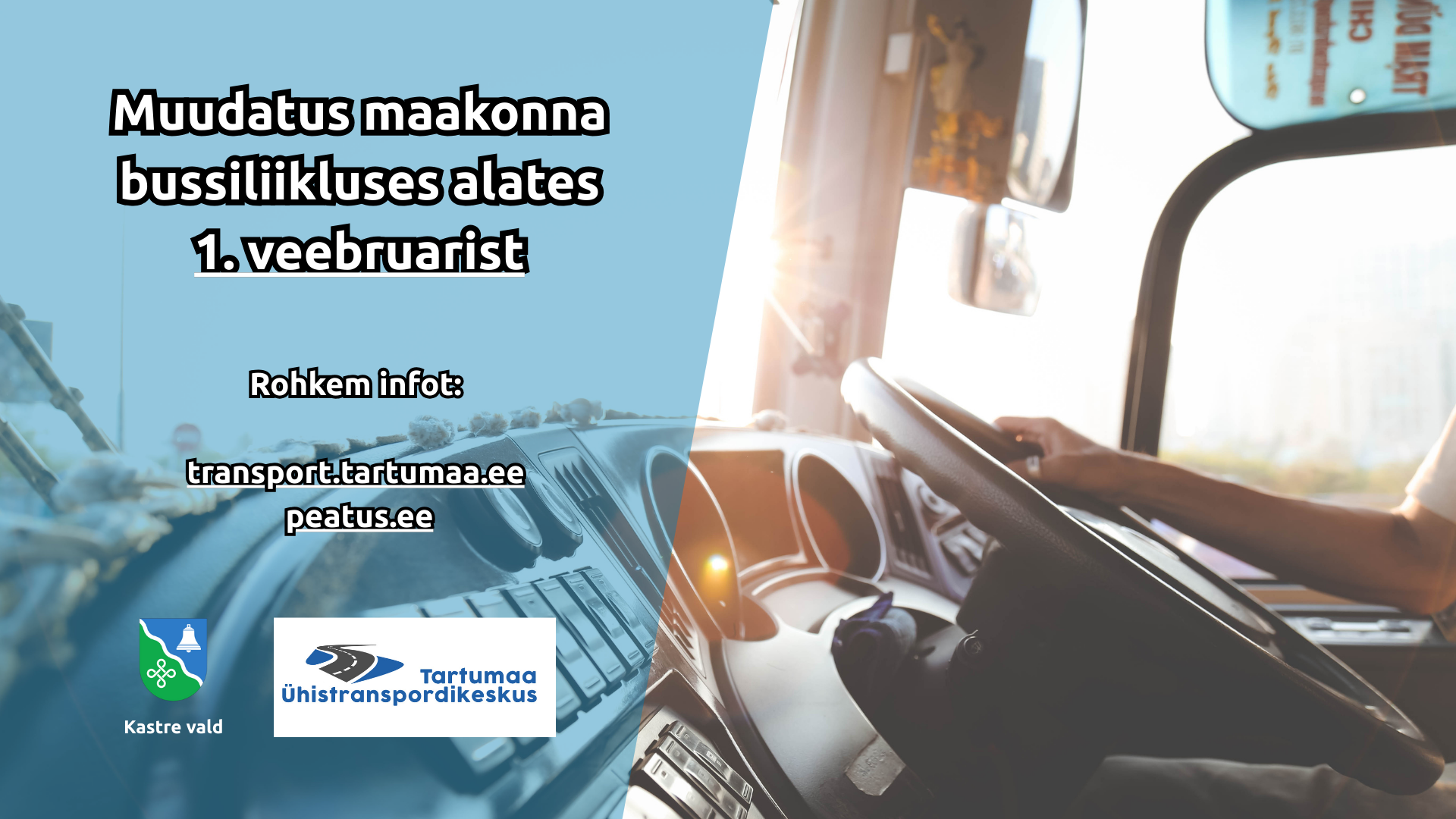 Muudatused maakonna bussiliinidel alates 1. septembrist