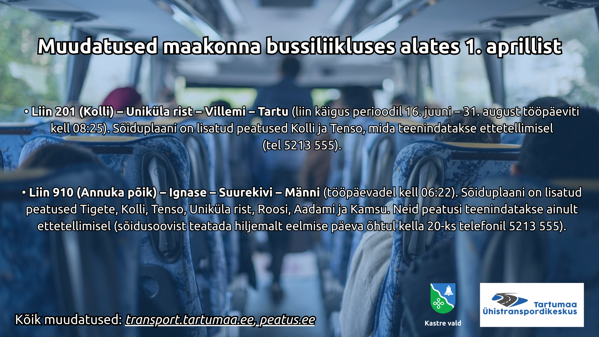 Muudatused maakonna bussiliinidel alates 1. septembrist (2)